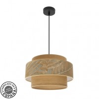 Distribuidor - Lâmpadas Diversas | Colgantes Moderno | COLGANTE SAMOA 1XE27 NEGRO/CAMEL REGX40D Ref: 231494009